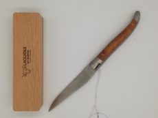 Couteau pliant Laguiole, lame 11 cm, manche en loupe de Teck
