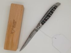 Couteau pliant Laguiole, lame 11 cm, manche en dent fossilisée de mammouth
